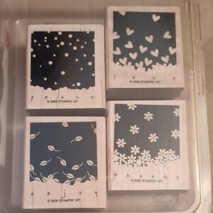 Stampin' Up! Rubber Stamp Set with Black and White Patterns